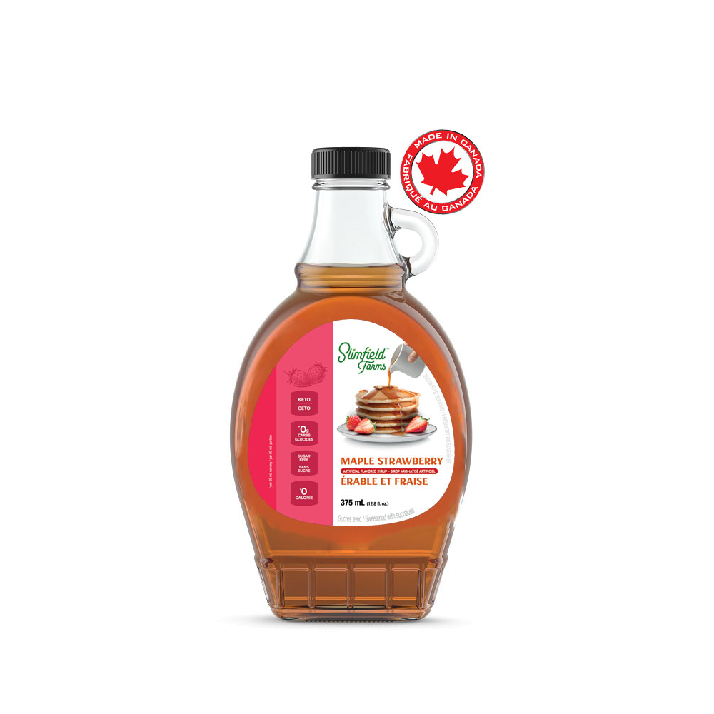 Sugar Free Maple Strawberry Syrup Slim Syrups Canada